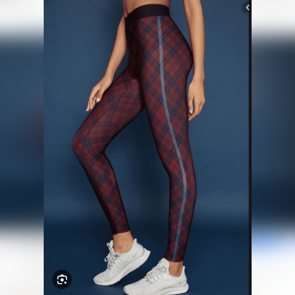 Ultracor Sprinter High Red Plaid Legging and Terrain Plaid Sports Bra Set Small - Picture 3 of 8